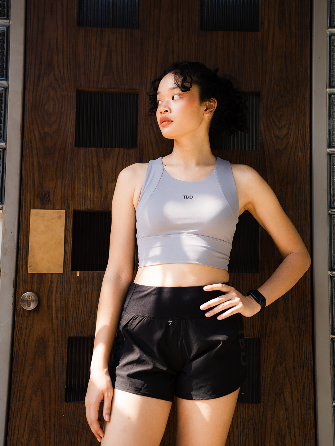 TBD Athleisure - Crop Top Inguz Nexa Blue Grey