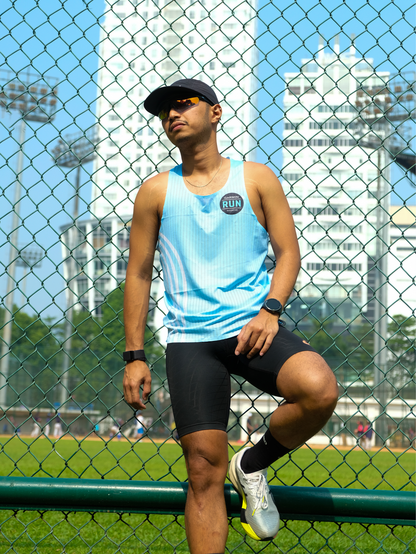 TBDxGarmin Run 2025 Official Mechandise - Singlet Blue