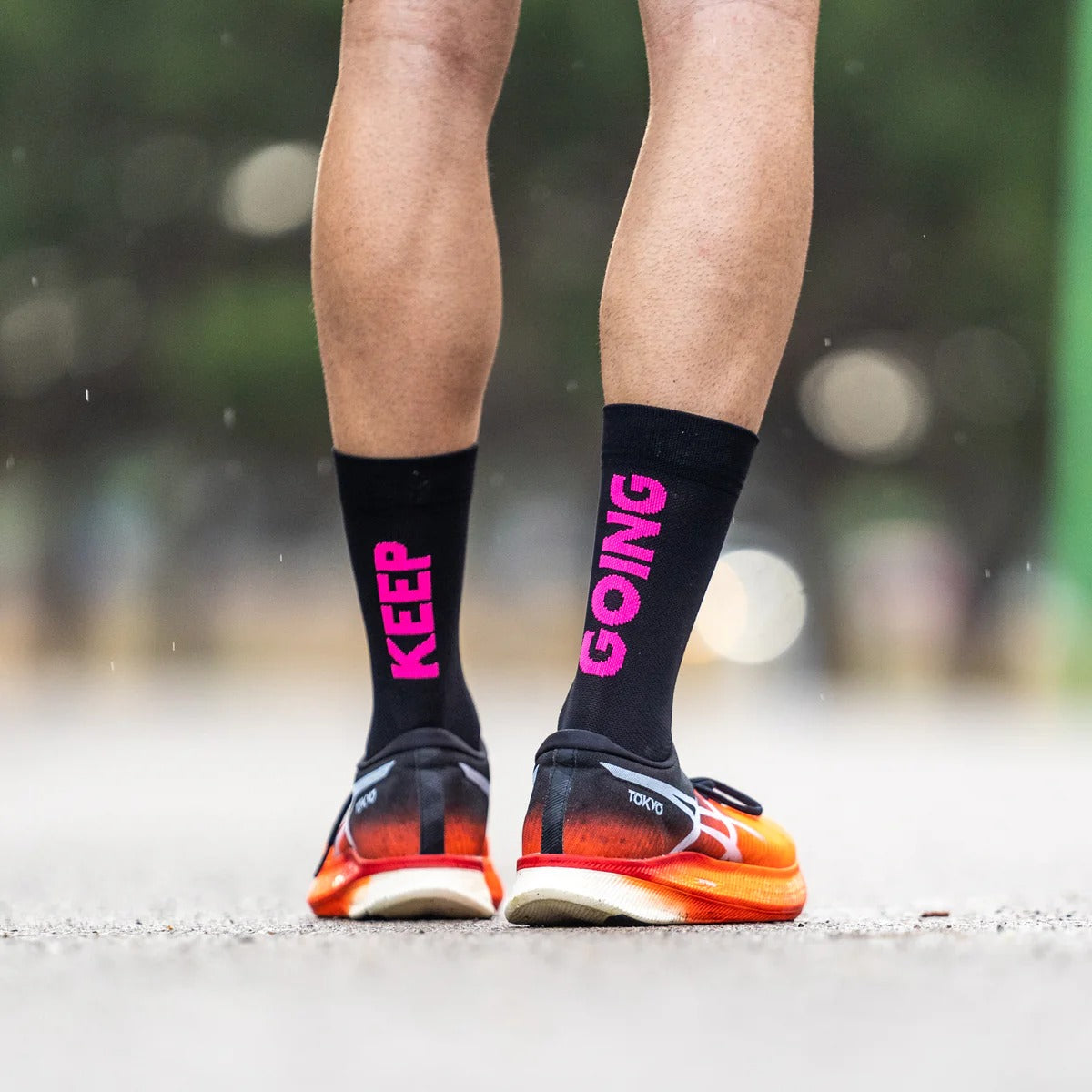 SPORCKS - KEEP GOING BLACK - RUNNING SOCKS