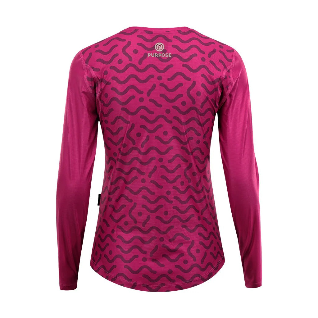 PURPOSE - WOMEN Hypermesh™ ELITE Running Shirt Long Sleeve - Amaranth Red