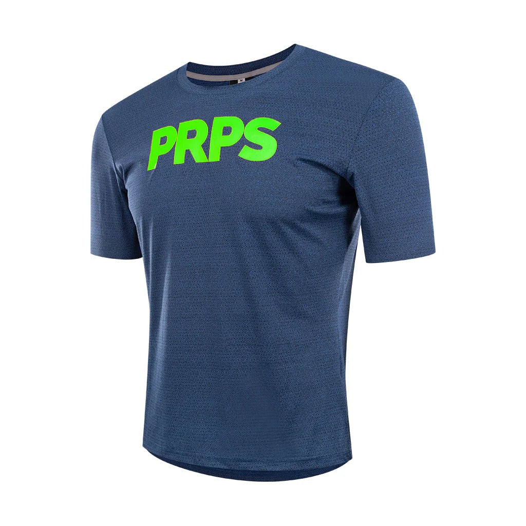 Team PRPS (Navy) - Training & Everyday T-Shirt - Neon Green