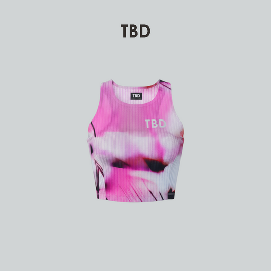 TBD x Ayu - Pink Bloom Crop Top