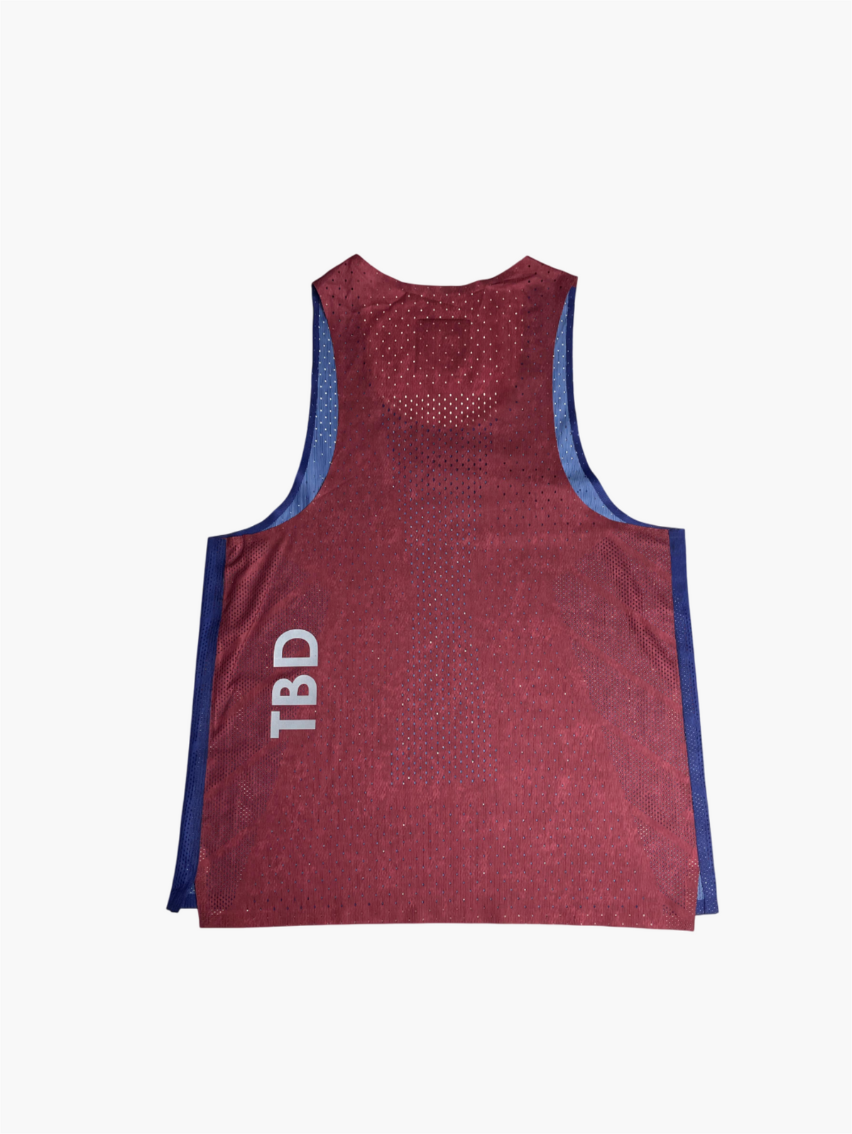 TBD Female Running Singlet - Red Blue