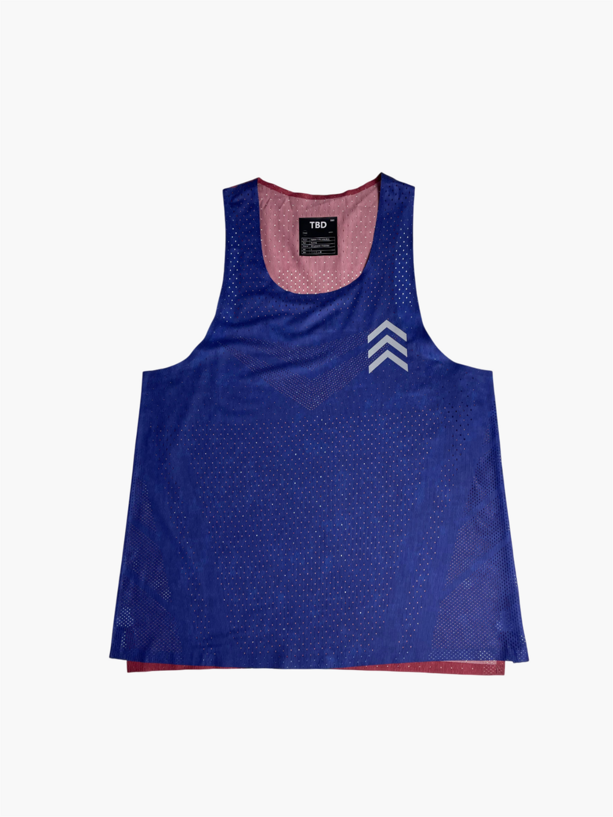 TBD Female Running Singlet - Red Blue
