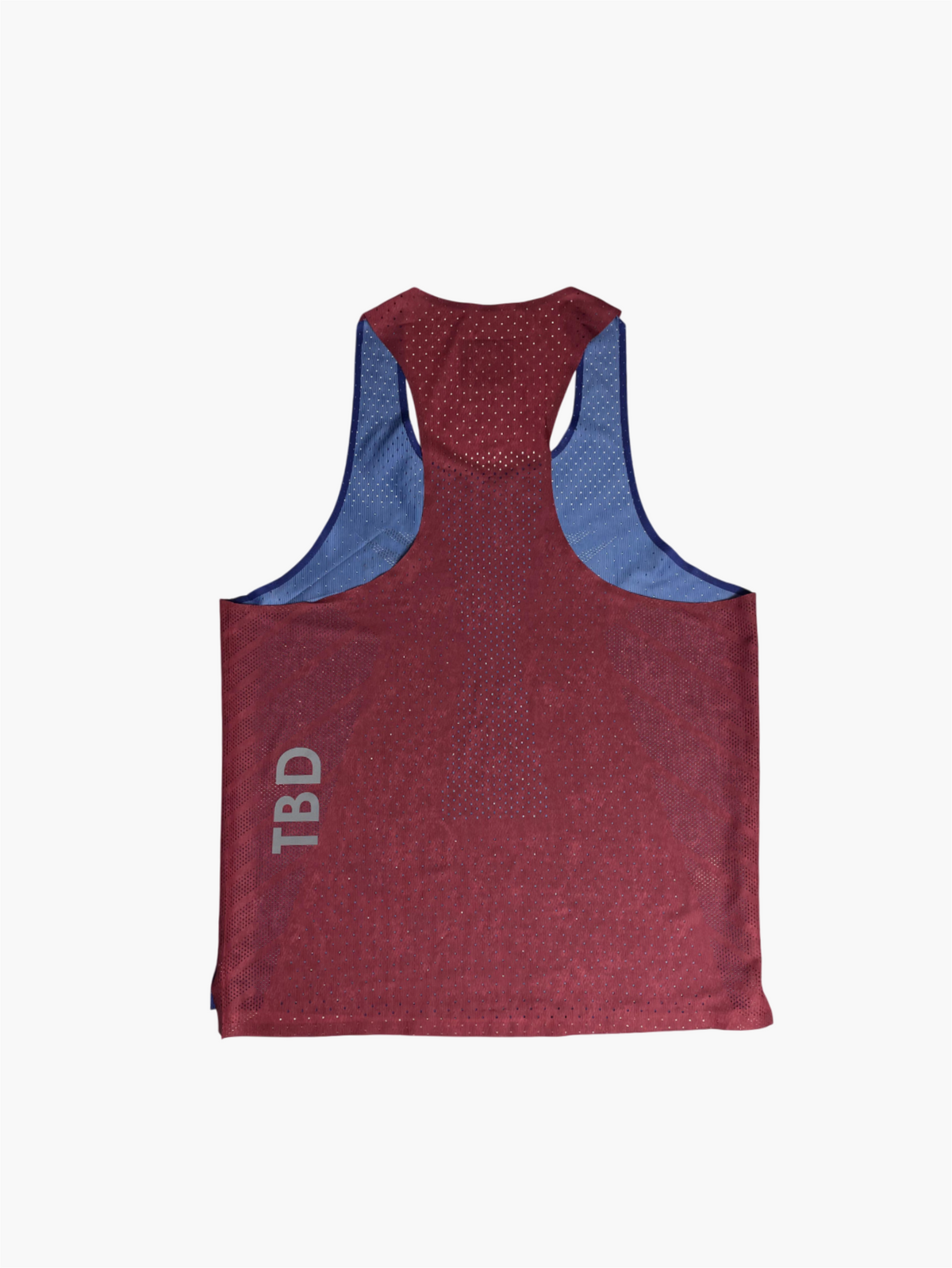 TBD Male Running Singlet - Red Blue