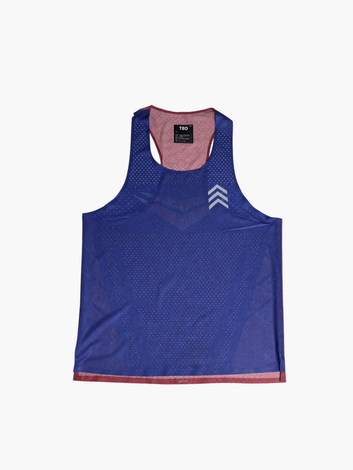 TBD Male Running Singlet - Red Blue