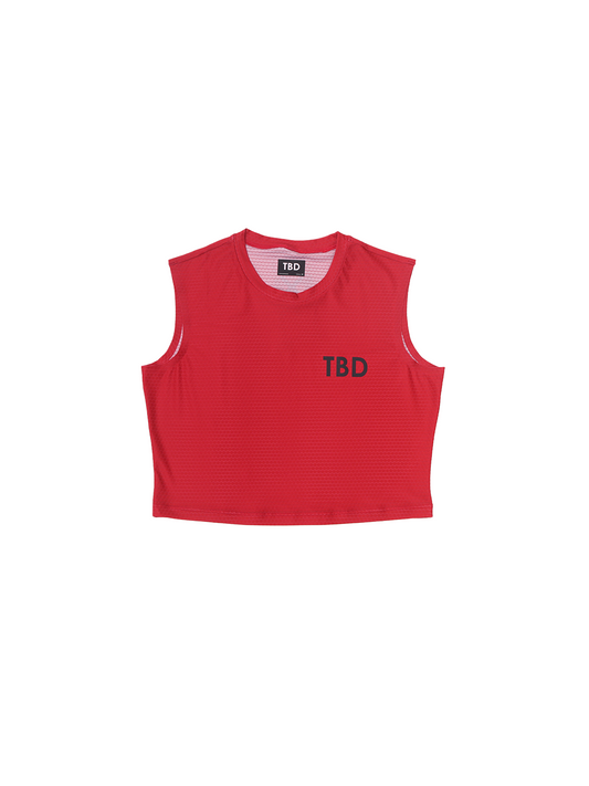 TBD Performance - Crop Muscle Tee Inguz Crimson Women