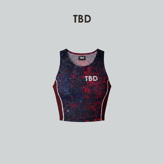 TBD Recode Collection - Crop Top Crimson Sync Female