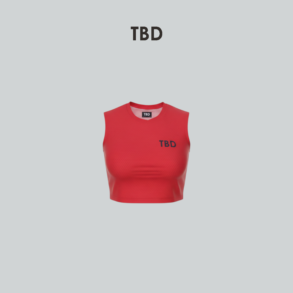 TBD Performance - Crop Muscle Tee Inguz Crimson Women
