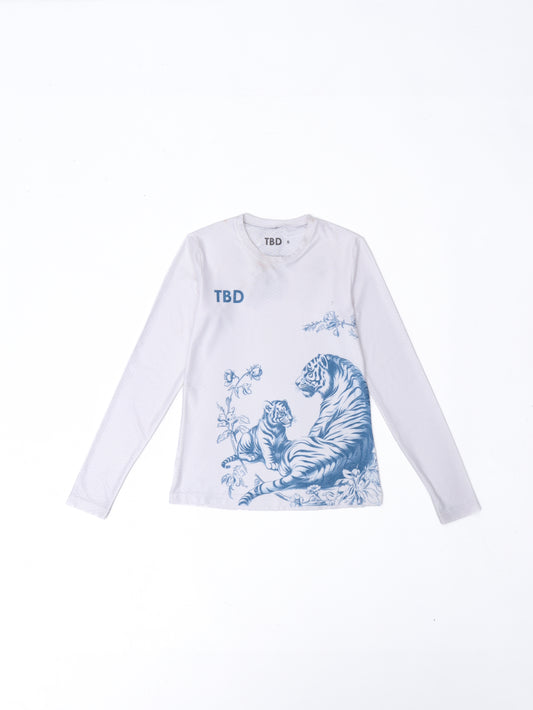 TBD x Kerenina Sunny - Longsleeve White Tiger