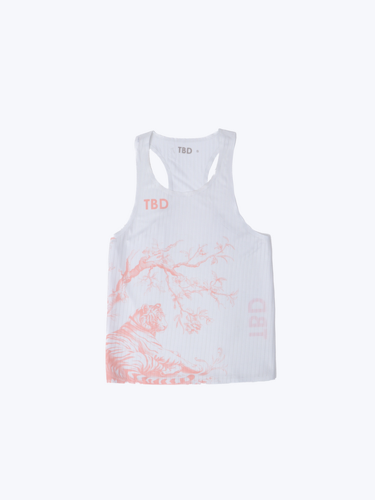 TBD x Kerenina Sunny - Singlet White Pink