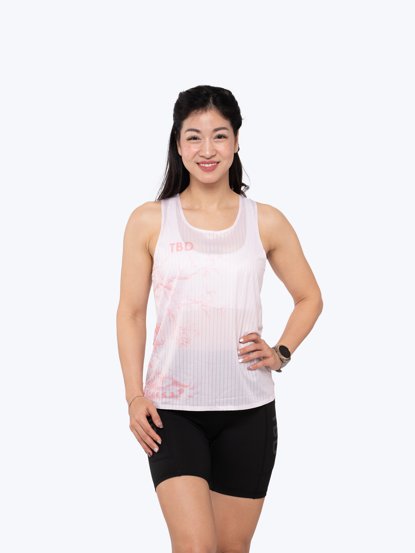 TBD x Kerenina Sunny - Singlet White Pink