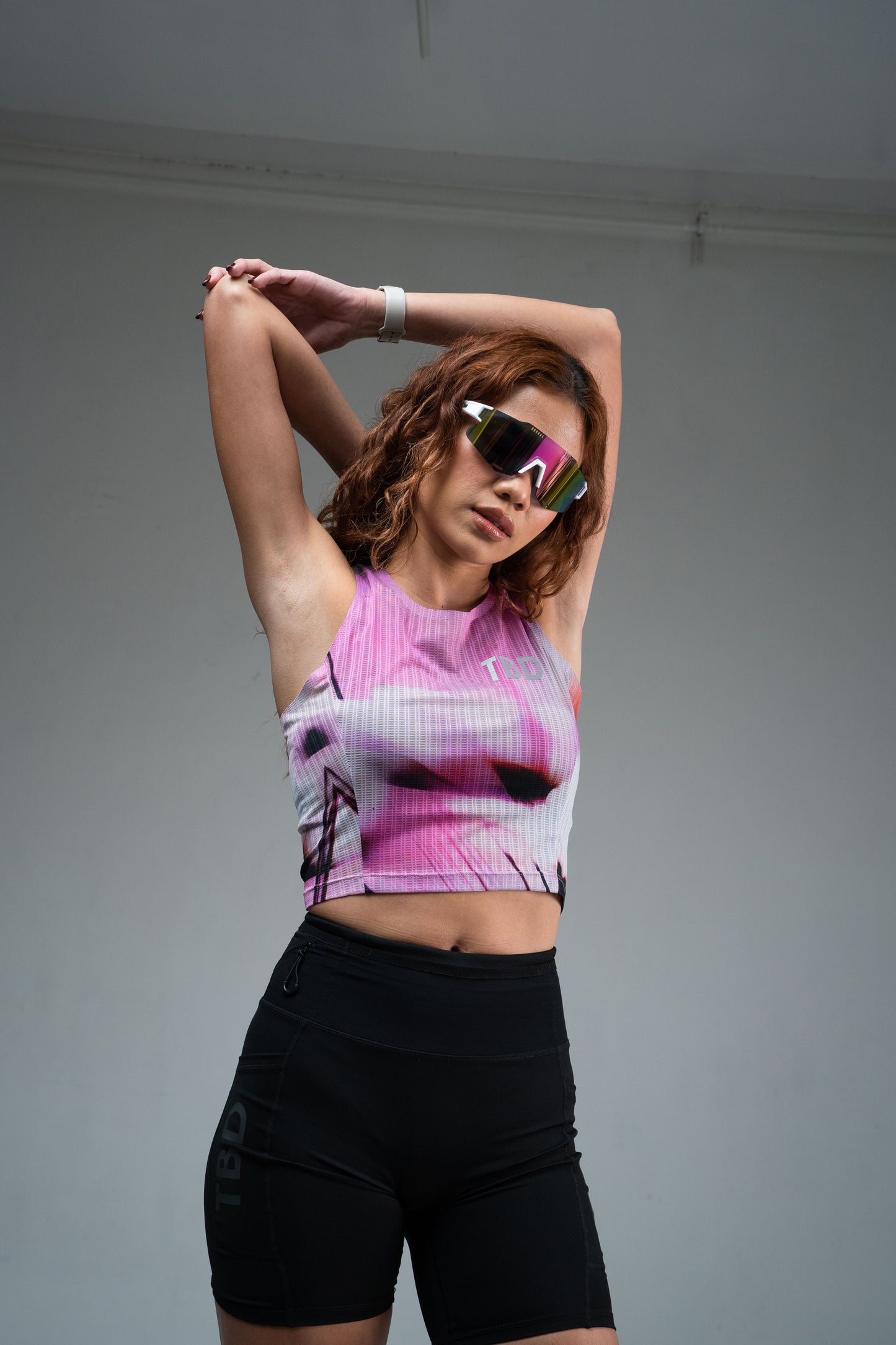 TBD x Ayu - Pink Bloom Crop Top