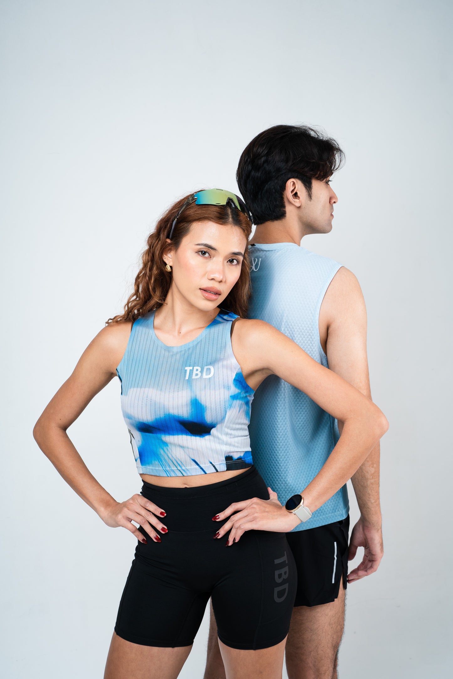 TBD x Ayu - Blue Bloom Crop Top