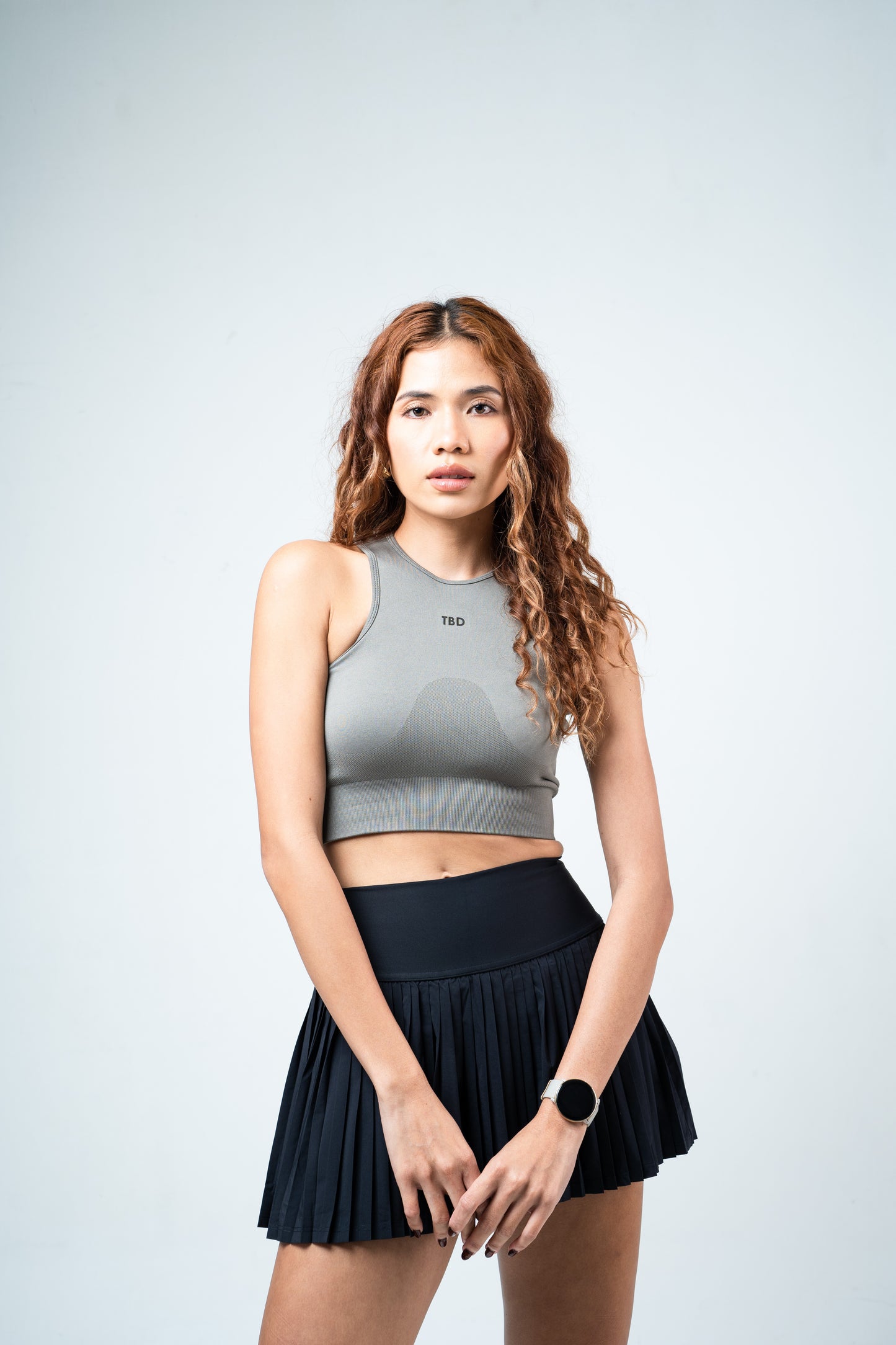 TBD Athleisure - Crop Top Xyra Grey
