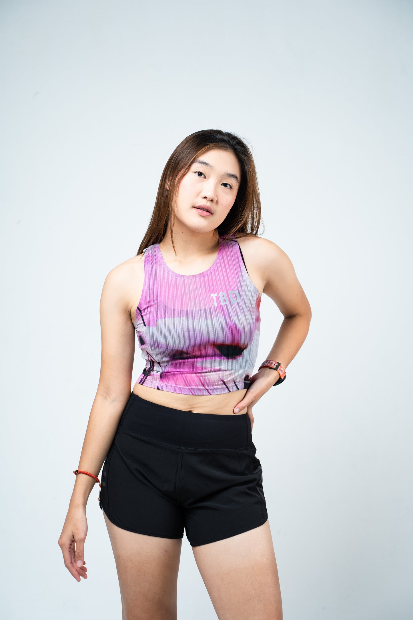 TBD x Ayu - Pink Bloom Crop Top