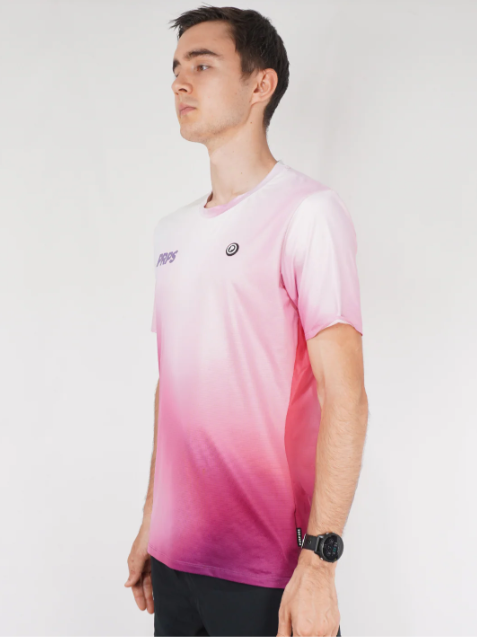 PURPOSE - Borealis - MEN Hypermesh™️ELITE Running T-Shirt Plum (Baby Pink)