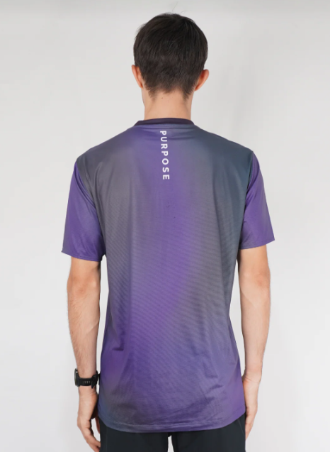 PURPOSE - Borealis - MEN Hypermesh™️ELITE Running T-Shirt Granite (Dark Navy Violet)