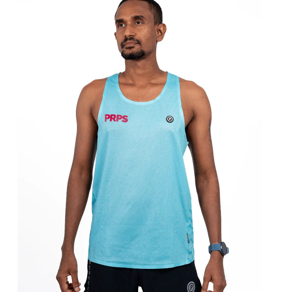 PURPOSE - Hypermesh™ Men PRO Running Singlet  - Arctic Blue
