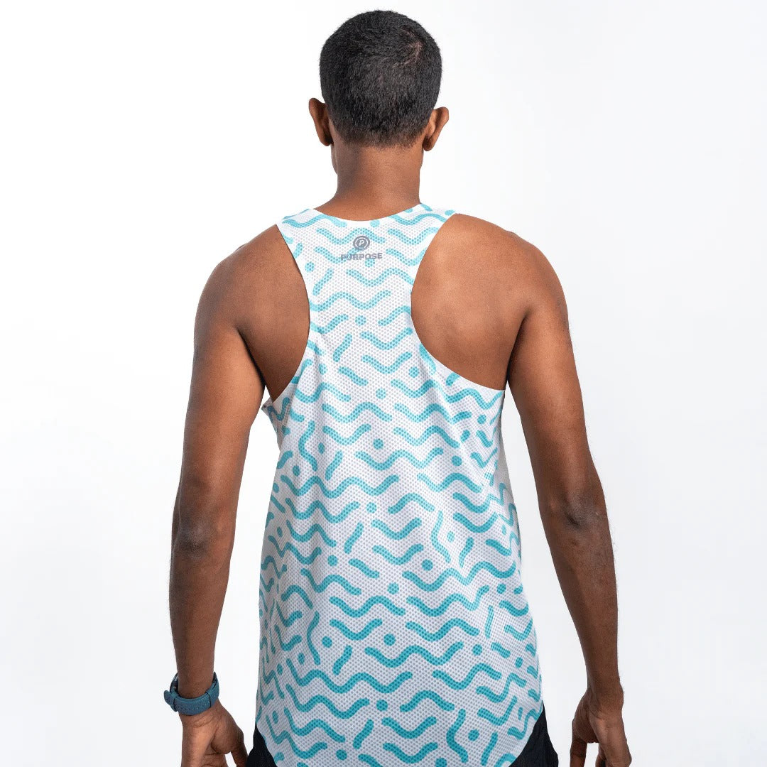 PURPOSE - Hypermesh™ Men PRO Running Singlet  - Arctic White