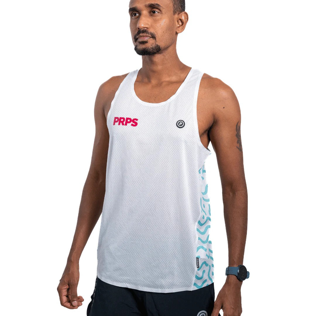 PURPOSE - Hypermesh™ Men PRO Running Singlet  - Arctic White