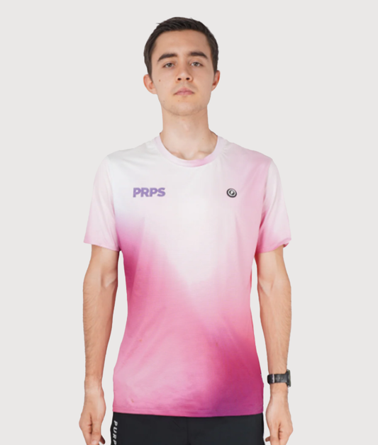 PURPOSE - Borealis - MEN Hypermesh™️ELITE Running T-Shirt Plum (Baby Pink)