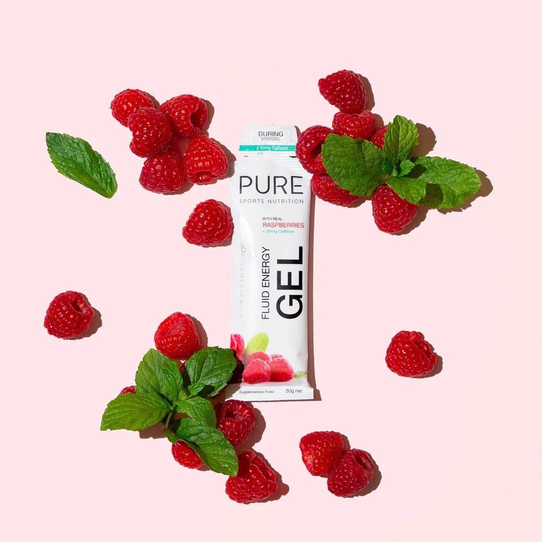 PURE Energy Fluid Gel Raspberry Caffein 50g