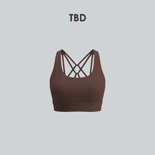 TBD String Bra Brown